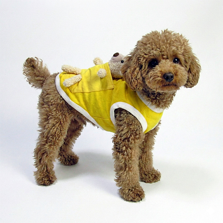 くまちゃんタンク☺︎わんこふく　犬服 はっぴーDOG 犬 服 犬服 いぬ 犬の服 【くまぬいぐるみ付き】 タンク