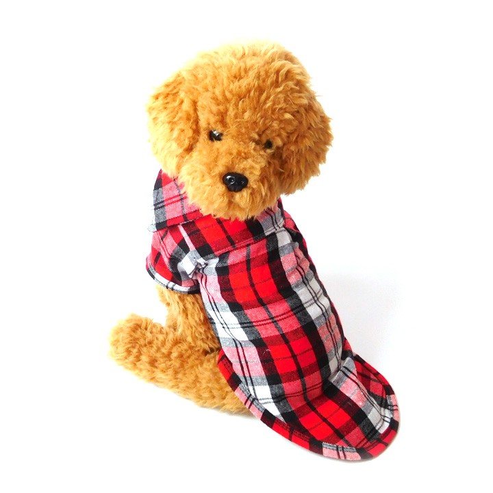 犬服 チェック柄 襟付きシャツ 2匹セット c3-pet66.jpg