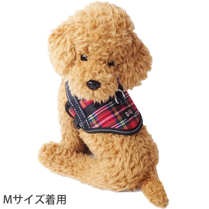はっぴーDOG 犬 服 夏 ハーネス 胴輪 ファッション チェック柄 ドット
