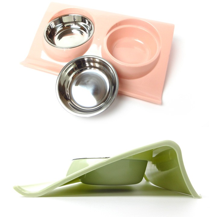 ペット用食器台・テーブル ホワイトとグリーン Amazon | ペットテーブル 犬用テーブル 犬用食器台 食事台 お