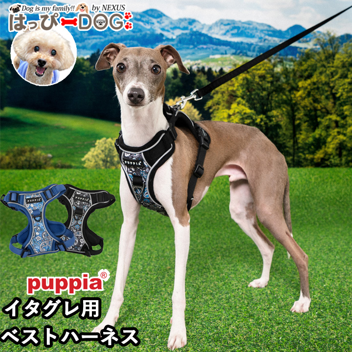サイズM カーキ puppia ハーネス付きダウンジャケット イタグレ 小型犬 サイズM カーキ puppia ハーネス付きダウンジャケット イタグレ