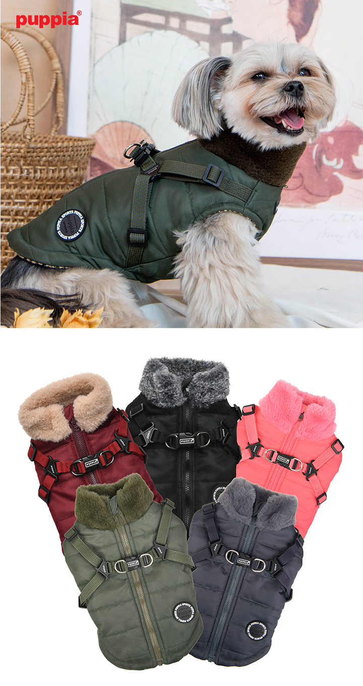 はっぴーDOG 犬 服 犬服 いぬ 犬の服 ジャケット ハーネス付き 背中