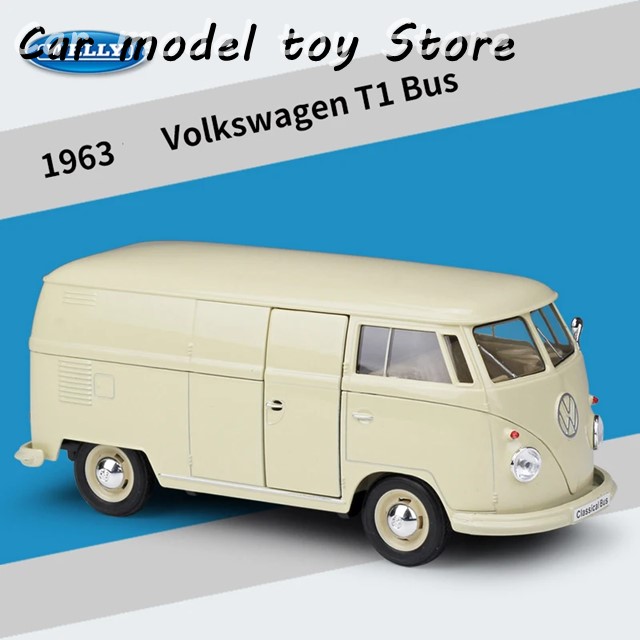 新品 1963 Volkswagen Bus フォルクスワーゲンバス WELLY Amazon | WELLY 1/24 VW T1 バス 1963 レッド 完成品 再販