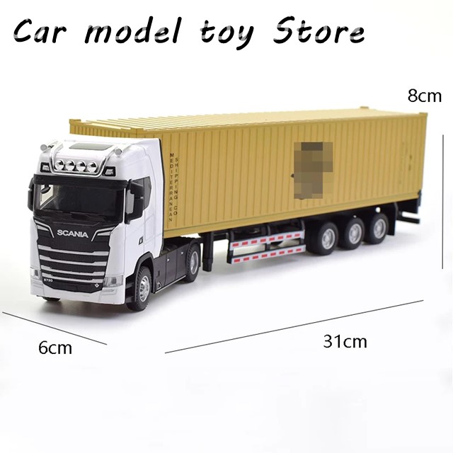 スカニア トラックと青いトレーラー1/50 スカニア ロングトレーラー 1/50 ネイビー SCANIA 箱入り｜Yahoo
