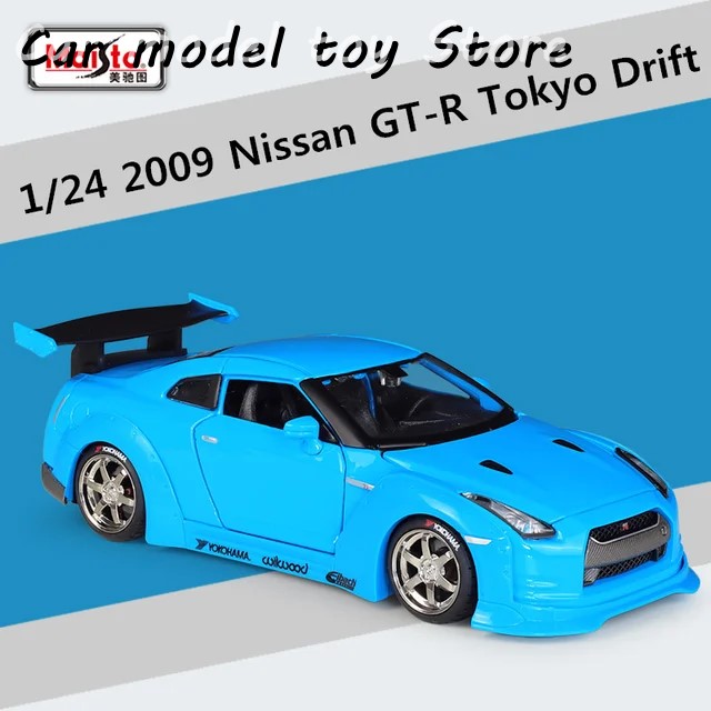 高品質】 マイスト 1:24 2009 日産 GTR 東京ドリフト 合金スポーツカー