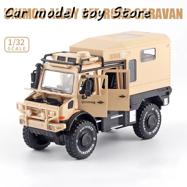 1:28 ウニモグ U5000 RV ORV オフロード車 モーターホーム 合金 車 モデル ダイキャスト＆車車