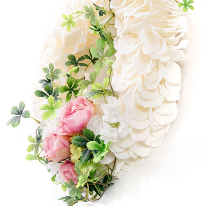 神戸花物語 リース 玄関 造花 オールシーズン ローズ アーティ