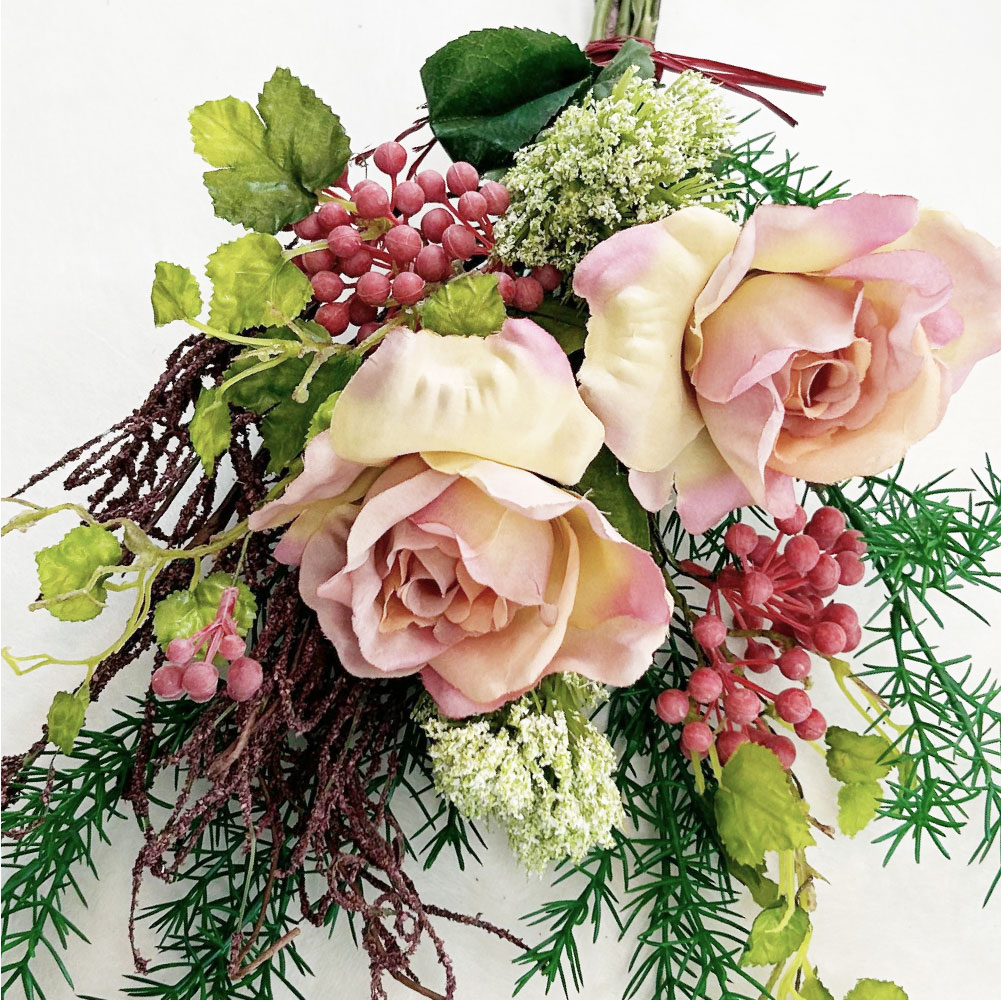 神戸花物語 スワッグ 造花 花束 アーティフィシャルフラワー フェイク