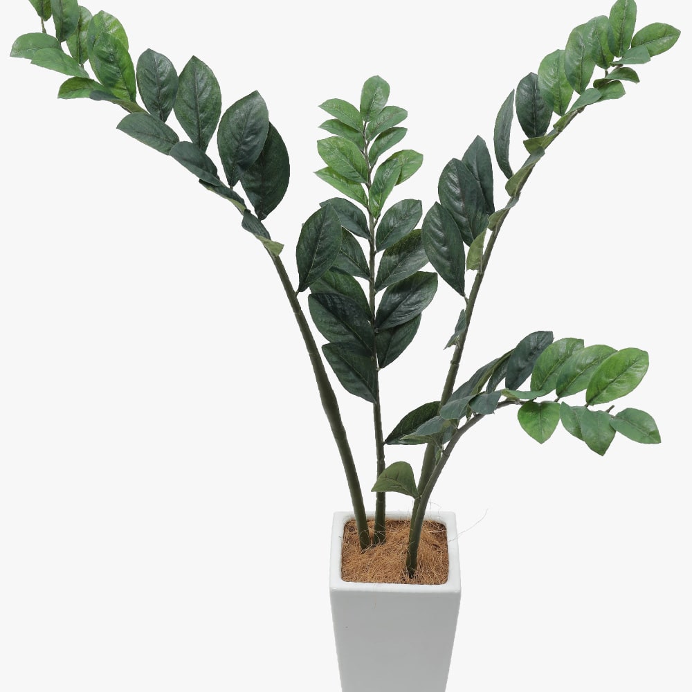 好評 フェイクグリーン 大型 人工 観葉植物 造花 ザミオクルカス 88cm