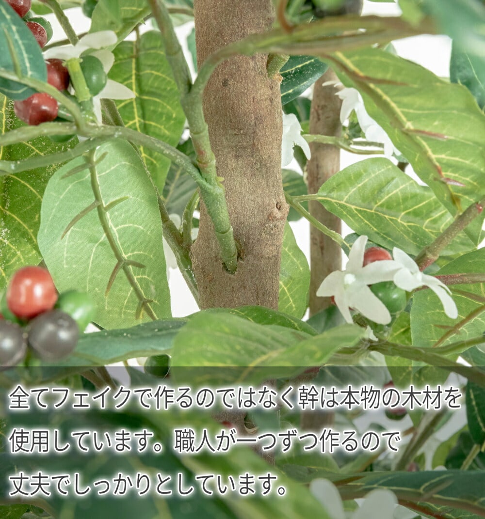 フェイクグリーン 大型 コーヒーデュアル (コーヒーの木) 180cm 鉢植