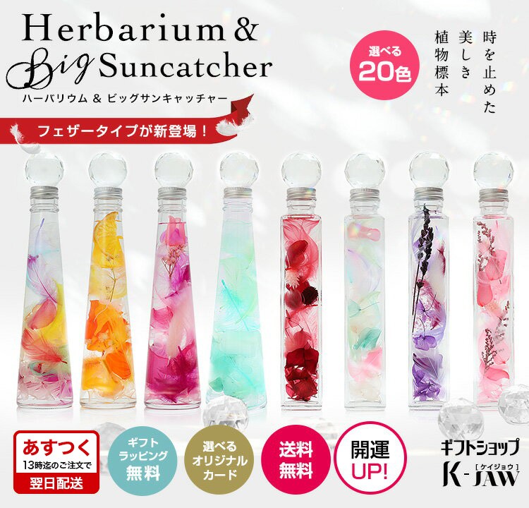 送料無料 ハーバリウム サンキャッチャー ブリザーブド フラワー