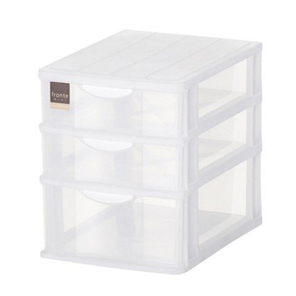 収納ボックス 収納ケース フロンテミニ A4 浅2段 深1段タイプ 小物収納 収納チェスト プラスチック収納 おしゃれ シンプル | JEJアステージ | 01