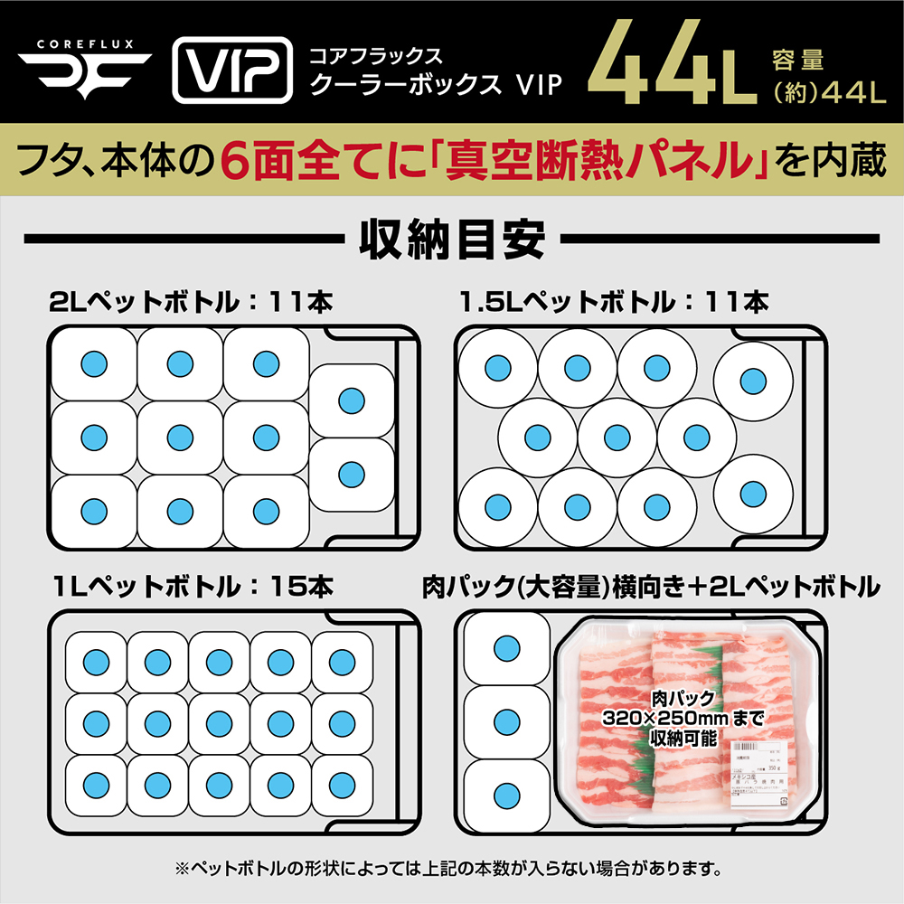 JEJアステージ クーラーボックス 大型 44L COREFLUX VIP コア