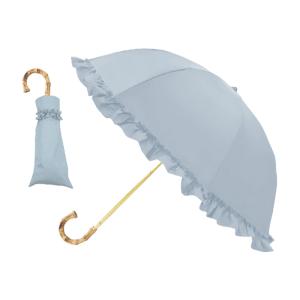 日傘 完全遮光 折りたたみ 2段 2way フリル かわいい おしゃれ 軽量 晴雨兼用傘 雨傘 UV...