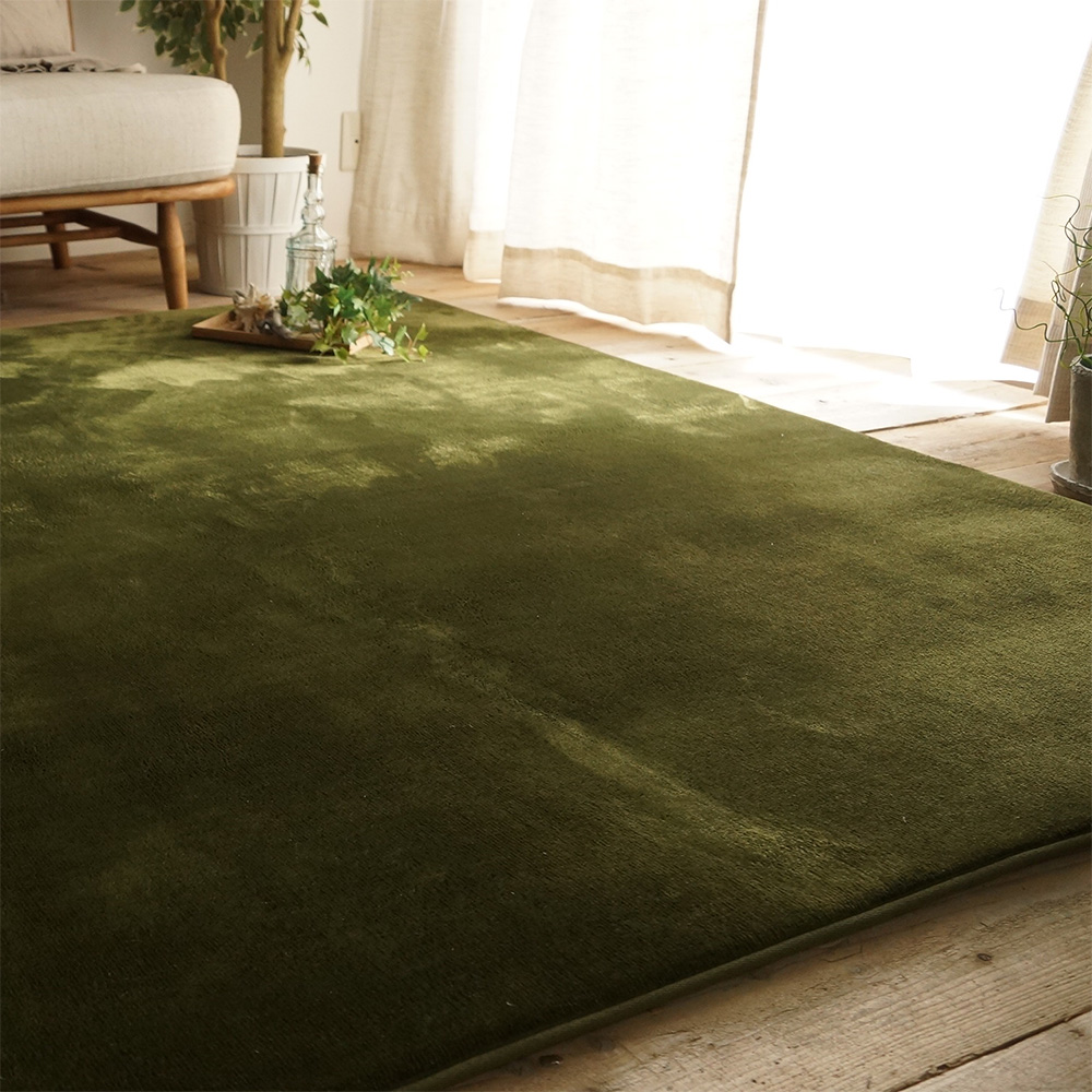 グラムスタイル 撥水＆低反発フランネルラグ 約95x140cm（メーカー直送
