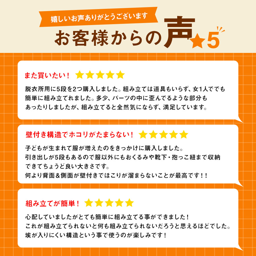 チェスト 5段 壁付収納チェスト 中が透けない...の詳細画像3