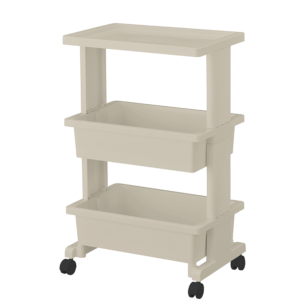 JEJアステージ リセテーブルワゴン3段 キッチンワゴン キッチンラック