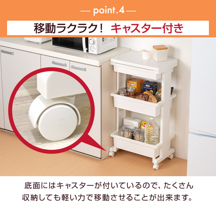 ワゴン キャスター付き 3段 スリム 木製 おしゃれ 引き出し付き キッチン収納 キッチンワゴン : xjc-ydzw86 : MTKSHOP1226  - 通販 - Yahoo!ショッピング