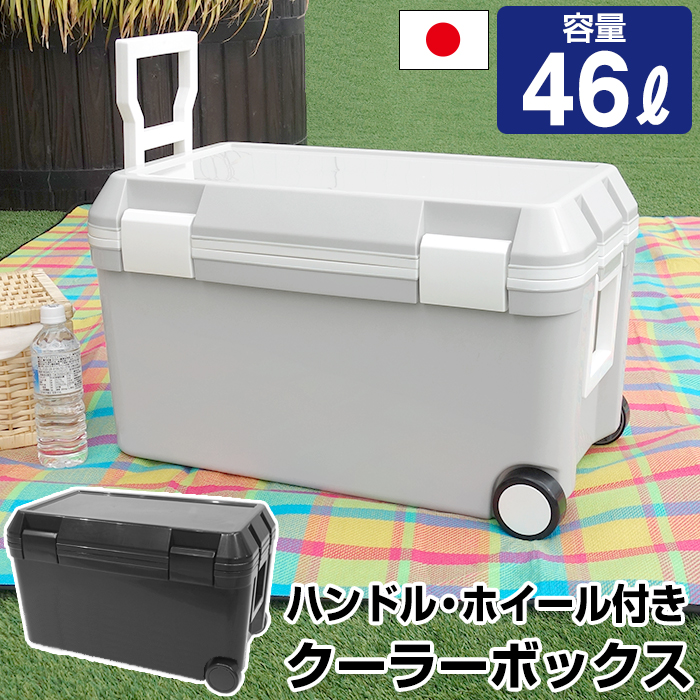 収納ボックス クーラーボックス 46L 限定カラー 大型 大容量 水抜き栓 キャンプ用品 アウトドア 海 バーベキュー 収納ケース