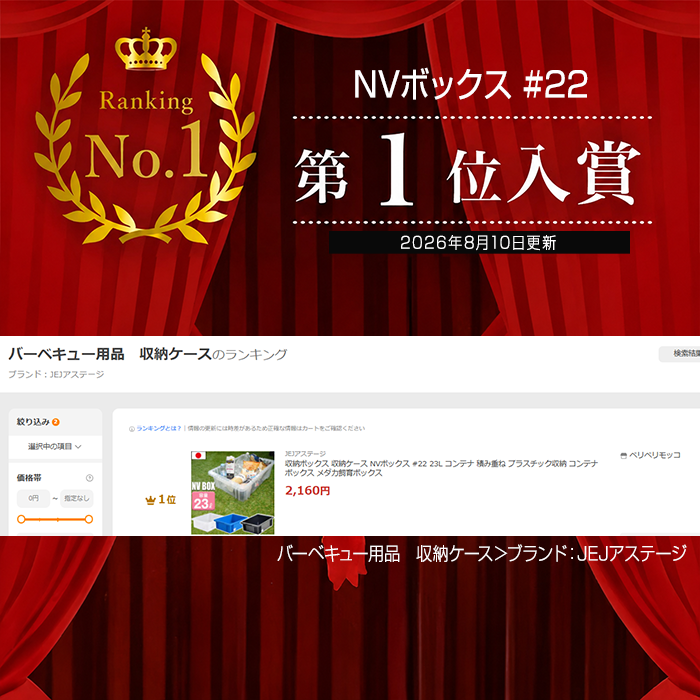 JEJアステージ 収納ボックス 収納ケース NVボックス #22 23L コンテナ