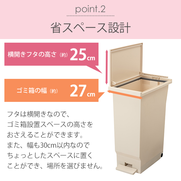 平和工業 ゴミ箱 ごみ箱 フタの開く向きを選べるパッキン付きペダル