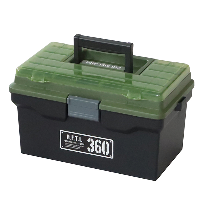 収納ケース 工具箱 ルーフツールボックス 360X 小型 収納ボックス 仕切板付き アウトドア 工具 カー用品｜k-lalala｜02