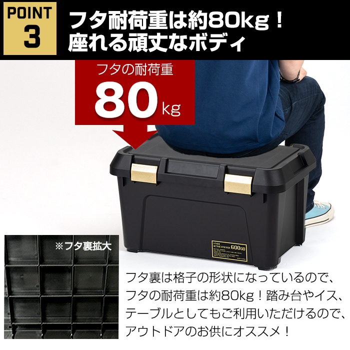 JEJアステージ 収納ボックス アクティブストッカー STADD 600深型 幅