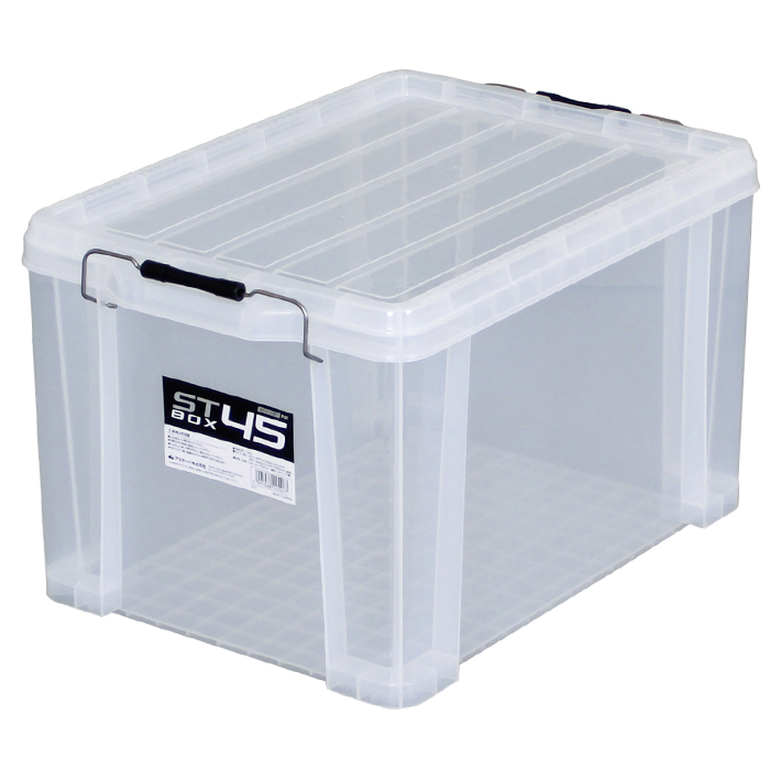 収納ケース 収納ボックス  ボックス STボックス #45 バックル付き 目盛り付き 積み重ね スタッキング 丸洗い 工具 アウトドア｜k-lalala｜03