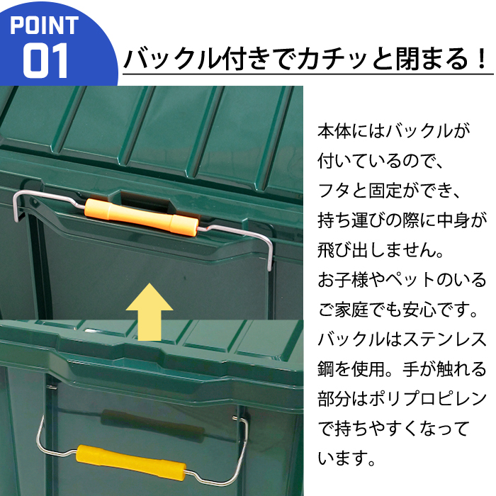 収納ケース 収納ボックス  ボックス STボックス #50 バックル付き 目盛り付き 積み重ね スタッキング 丸洗い 工具 アウトドア｜k-lalala｜05