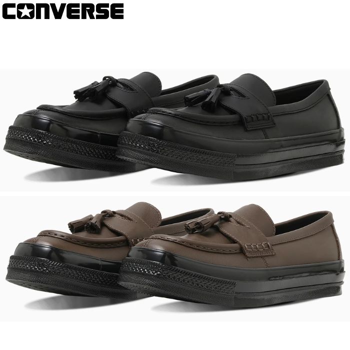 CONVERSE �R���o�[�X ���[�t�@�[ ALL STAR SQUARETOE LOAFER �����Y �I�[���X�^�[ �X�N�G�A�g�E ���[�t�@�[ �u���b�N �_�[�N�u���E�� �� �� �V���[�Y �C
