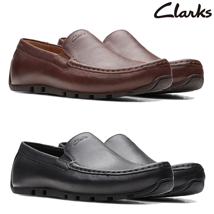 Clarks クラークス メンズ スリッポン カジュアルシューズ オズウィックプレイン 26166683 26166684 Oswick Plain 正規品｜k-lead