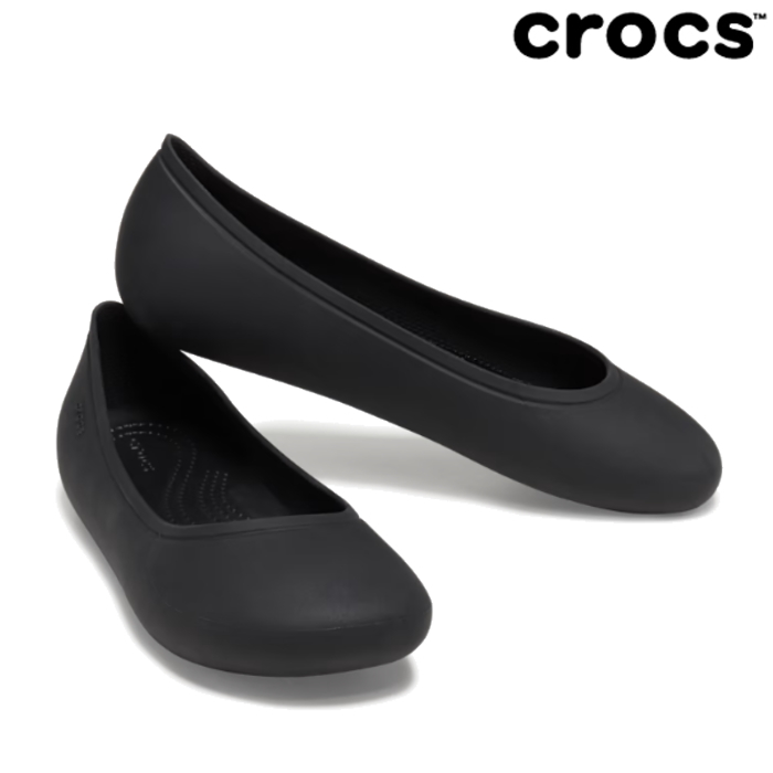 crocs クロックス レディース パンプス ブルックリン フラット Brooklyn Flat 209384 カジュアル シューズ サンダル 黒 女性 軽量｜k-lead