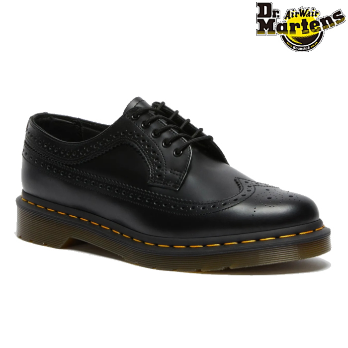 Dr.Martens ドクターマーチン メンズ レディース レザー シューズ 3989 イエローステッチ ブローグ シューズ 22210001 3989 YS FULL BROGUE｜k-lead