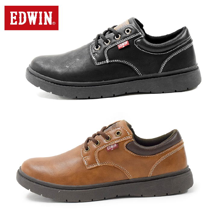 EDWIN エドウィン EDW-7350 スニーカー 靴 ローカットスニーカー カジュアルシューズ 幅広 おしゃれ ビジネス レースアップ メンズシューズ メンズ靴｜k-lead