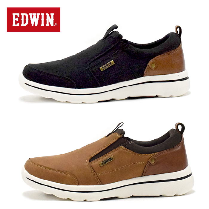 EDWIN エドウィン EDW-7646 スリッポン メンズ スニーカー 靴 シューズ カジュアルシューズ おしゃれ 軽量 軽い 幅広 4E ストレッチ 歩きやすい 疲れにくい｜k-lead