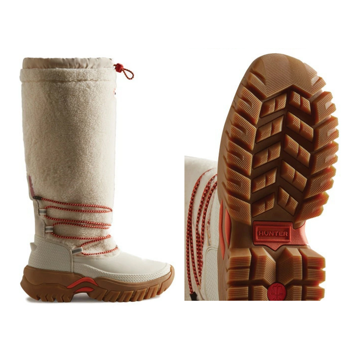 HUNTER ハンター レディース スノーブーツ ロング WOMENS WANDERER VEGAN SHEARLING INSULATED