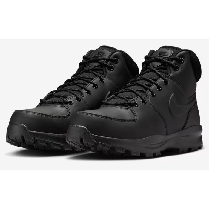 NIKE �i�C�L �u�[�c �X�j�[�J�[ �����Y MANOA LEATHER �}�m�A ���U�[ HF7095 001 �� �u���b�N