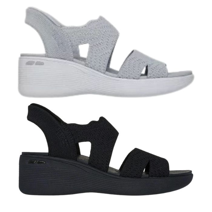 y414185　レディース　BLK M SKECHERS（スケッチャーズ） レディース サンダル PIER-LITE 163510