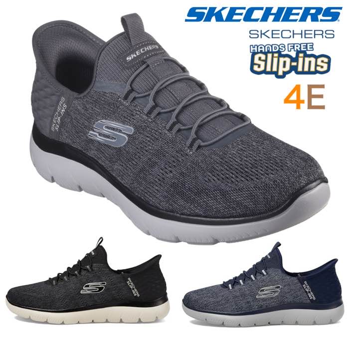SKECHERS �X�P�b�`���[�Y 232469W �X���b�v�C���Y�F�T�~�b�c - �L�[ �y�[�X �����Y �X�j�[�J�[ 4E ���L �J�W���A�� �V���[�Y ���[�J�b�g ����g�� �� ������ �C