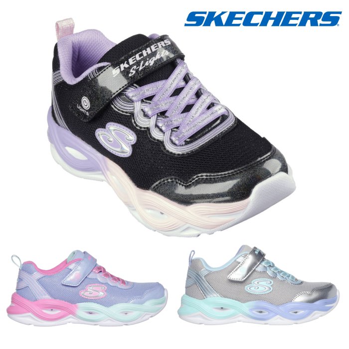 Yahoo! Yahoo!ショッピング(ヤフー ショッピング)SKECHERS スケッチャーズ 303717L Sライツ：スケッチャーズ ツイスティー グロウ キッズ ガールズ ローカット スニーカー カジュアルシューズ 運動靴 軽量 靴