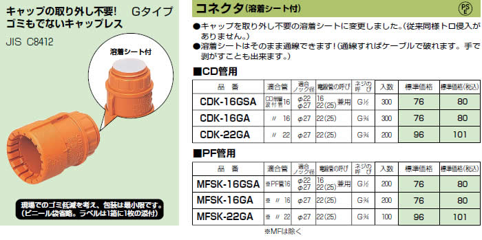 格安高評価 未来工業 ベージュ K-material-shop - 通販 - PayPayモール MFSK-22GA 100個