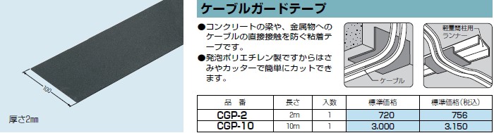 未来工業 CGP-10 1個 ケーブルガードテープ [MR01130] : cgp-10 : K 