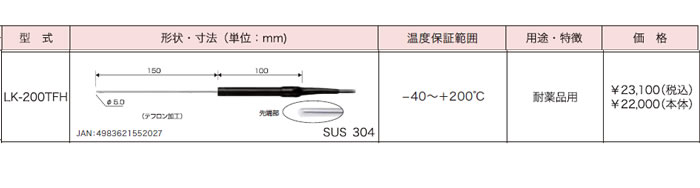 カスタム センサープローブ LK-200TFH [CUS0030] :lk-200tfh:K