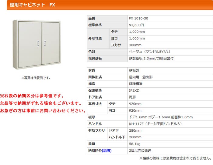 新作 河村（カワムラ） 制御盤用キャビネット RXG RXG 1670-25 K-material-shop - 通販 - PayPayモール