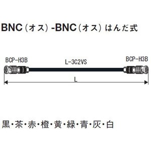 カナレ電気 CANARE D5.5UHDC01E 1m BNCケーブル BNCオス-BNCオス 圧着