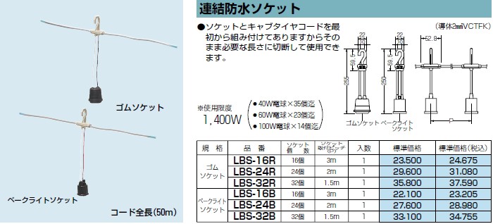 未来工業 LBS-16R 1個 連結防水ソケット [MR04945] : lbs-16r : K
