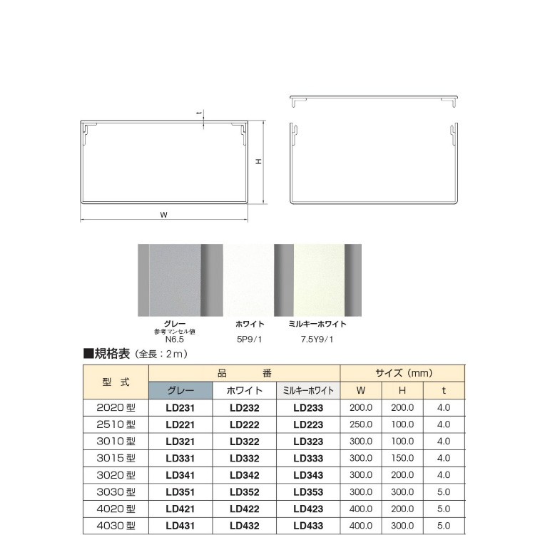 代引不可】【個人宅配送不可】マサル工業 エルダクト 3010型 2m LD323