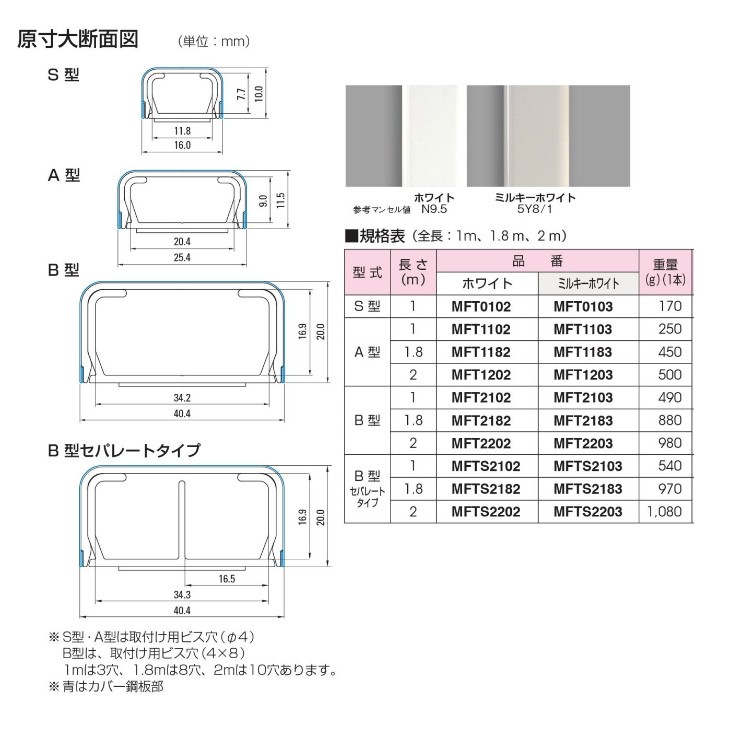 代引不可】【個人宅配送不可】マサル工業 メタルエフモール A型 2m