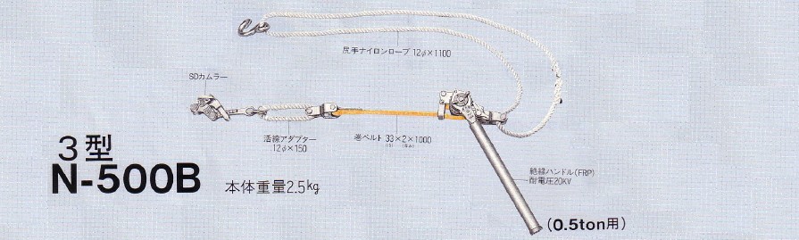 永木精機 ハルー張線器(シメラー) ベルト式張線器 3型 N-500B [ON3368