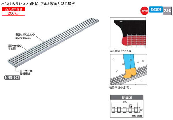 足場板 ネオステージ スノコ仕様 NNS-304：創造生活館+pcinbox.cl